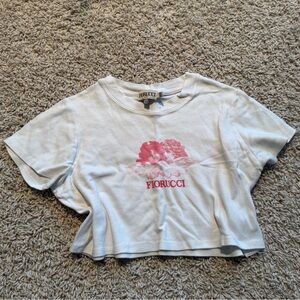 Fiorucci Angel Graphic Tee in White and Pink